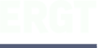 a green and white logo with the word ergt.